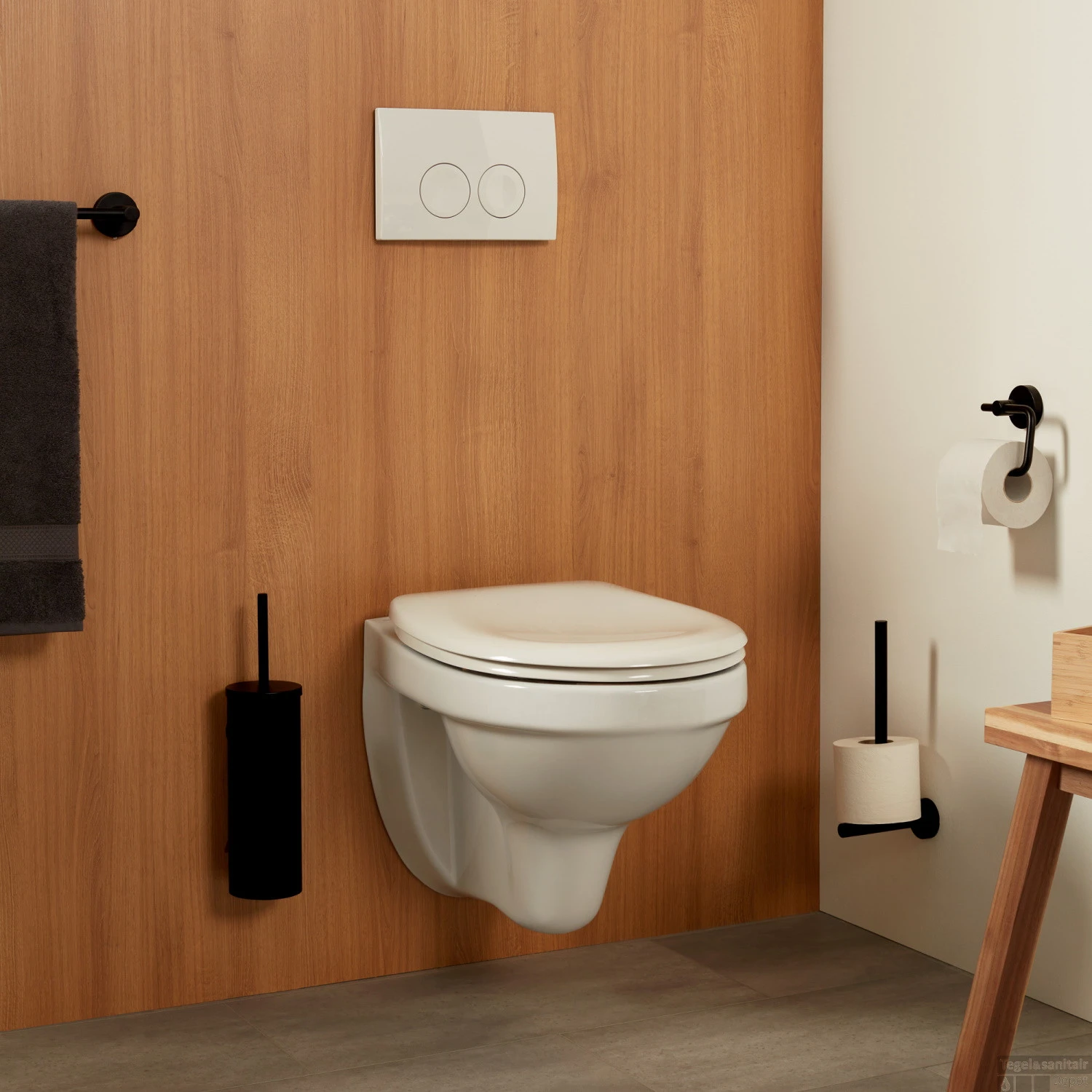 Toiletrolhouder Haceka Kosmos Zonder Klep Mat Zwart 4 Toiletrolhouder Haceka Kosmos Zonder Klep Mat Zwart - Afbeelding 2