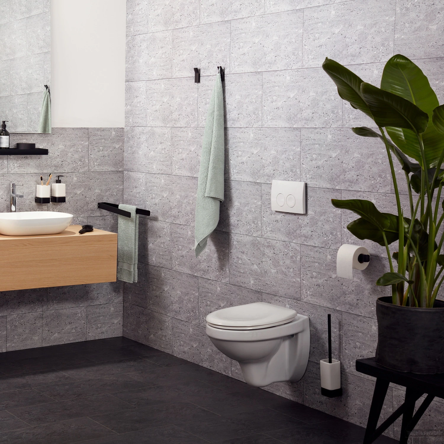 Toiletrolhouder Haceka Aline Black 15,6x3,5 Cm Aluminium Mat Zwart 4 Toiletrolhouder Haceka Aline Black 15,6x3,5 Cm Aluminium Mat Zwart - Afbeelding 2