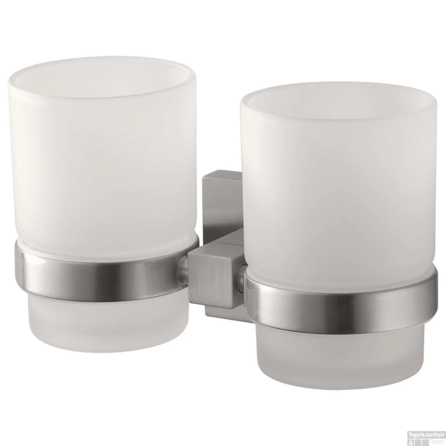 Glashouder Dubbel Haceka Mezzo Tec Mat Chroom 3 Glashouder Dubbel Haceka Mezzo Tec Mat Chroom