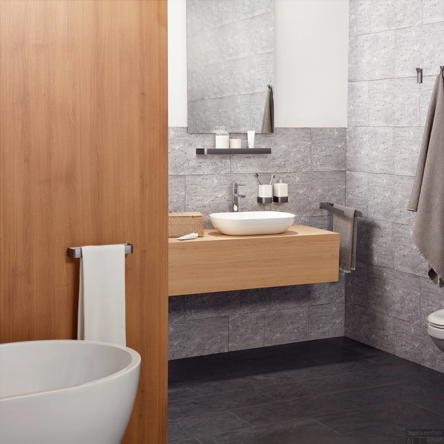 Planchet Haceka Aline Grey 46x3,5 Cm Aluminium Mat Grijs 4 Planchet Haceka Aline Grey 46x3,5 Cm Aluminium Mat Grijs - Afbeelding 2