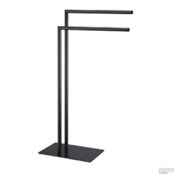 Handdoekrek Sealskin Tube 2-armig Vrijstaand Zwart