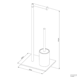 Toiletbutler Sealskin Tube Met Toiletrolhouder, Reserverolhouder En Toiletborstel Met Houder Vrijstaand Chroom -Goedkope Stijl Baden Winkel 8720553004288 8