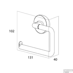 Toiletrolhouder Zonder Klep Tiger Cooper RVS Geborsteld / Zwart -Goedkope Stijl Baden Winkel 8720553004653 5