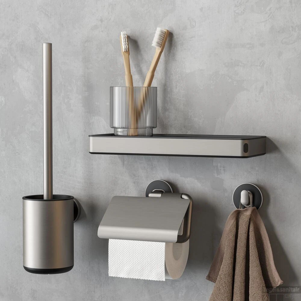 Toiletborstel Met Houder Tiger Cooper RVS Geborsteld / Zwart 7 Toiletborstel Met Houder Tiger Cooper RVS Geborsteld / Zwart - Afbeelding 5