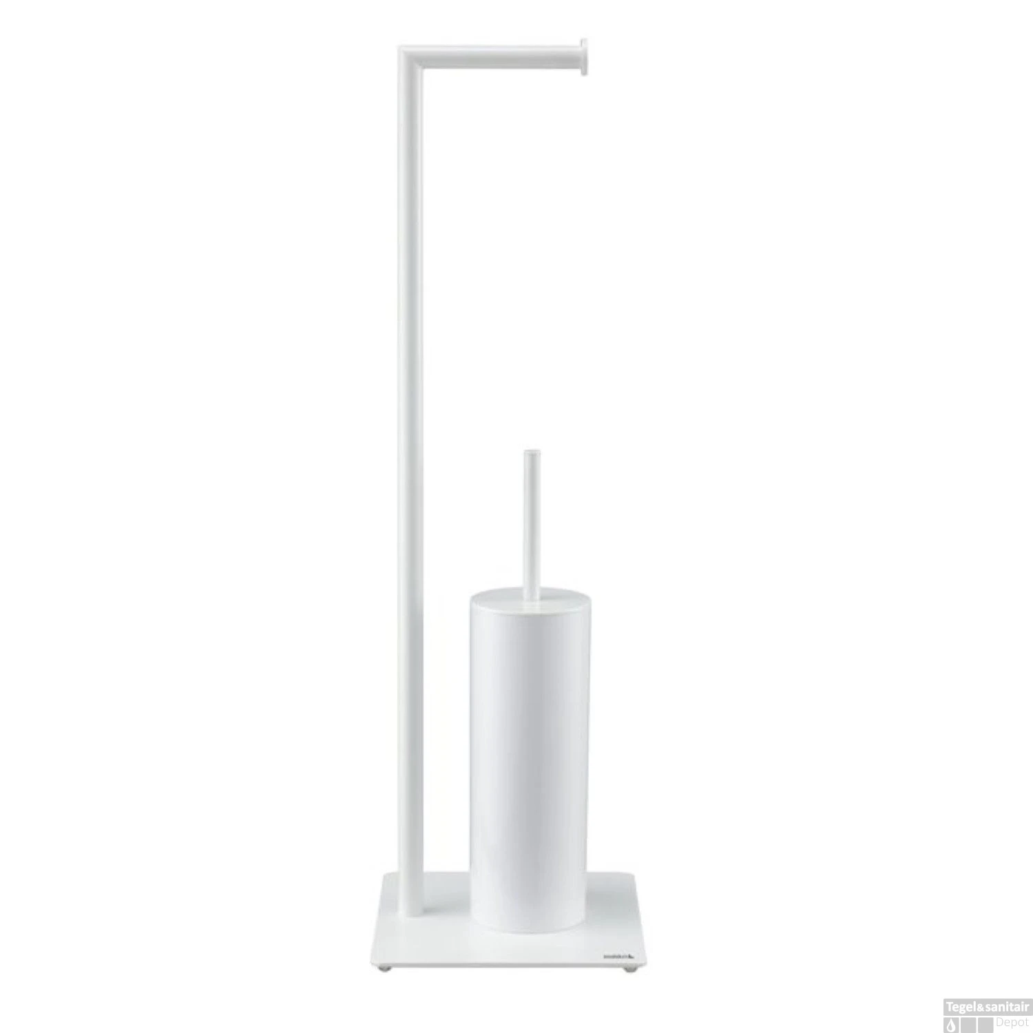 Toiletbutler Sealskin Tube Met Toiletrolhouder En Toiletborstel Met Houder Vrijstaand Wit 4 Toiletbutler Sealskin Tube Met Toiletrolhouder En Toiletborstel Met Houder Vrijstaand Wit - Afbeelding 2