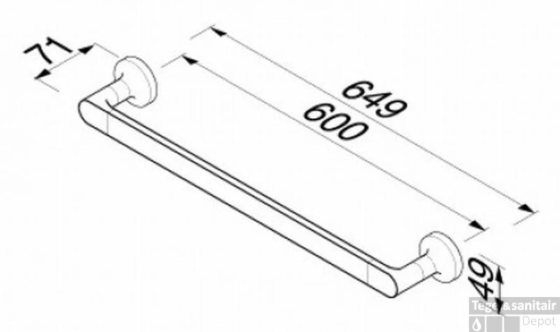 Geesa Tone Wandhanddoekhouder 60 Cm. Chroom 4 Geesa Tone Wandhanddoekhouder 60 Cm. Chroom - Afbeelding 2
