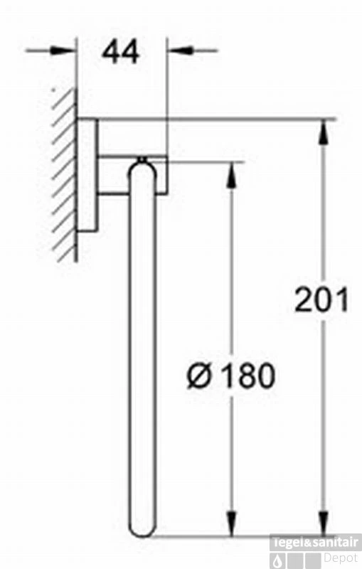 Grohe Essentials Handdoekring Rond Chroom 4 Grohe Essentials Handdoekring Rond Chroom - Afbeelding 2