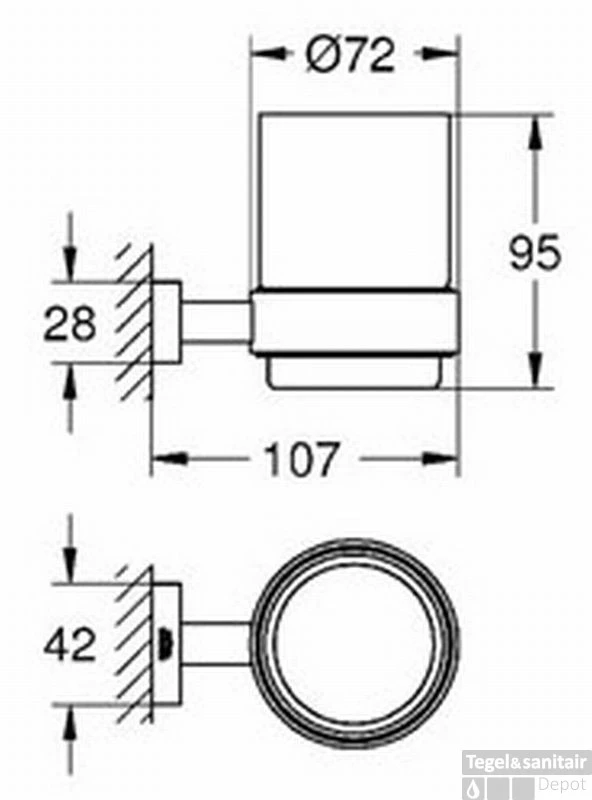 Grohe Essentials Cube Glashouder Met Glas Chroom 4 Grohe Essentials Cube Glashouder Met Glas Chroom - Afbeelding 2