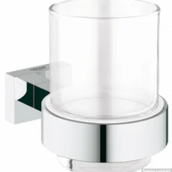 Grohe Essentials Cube Glashouder Met Glas Chroom
