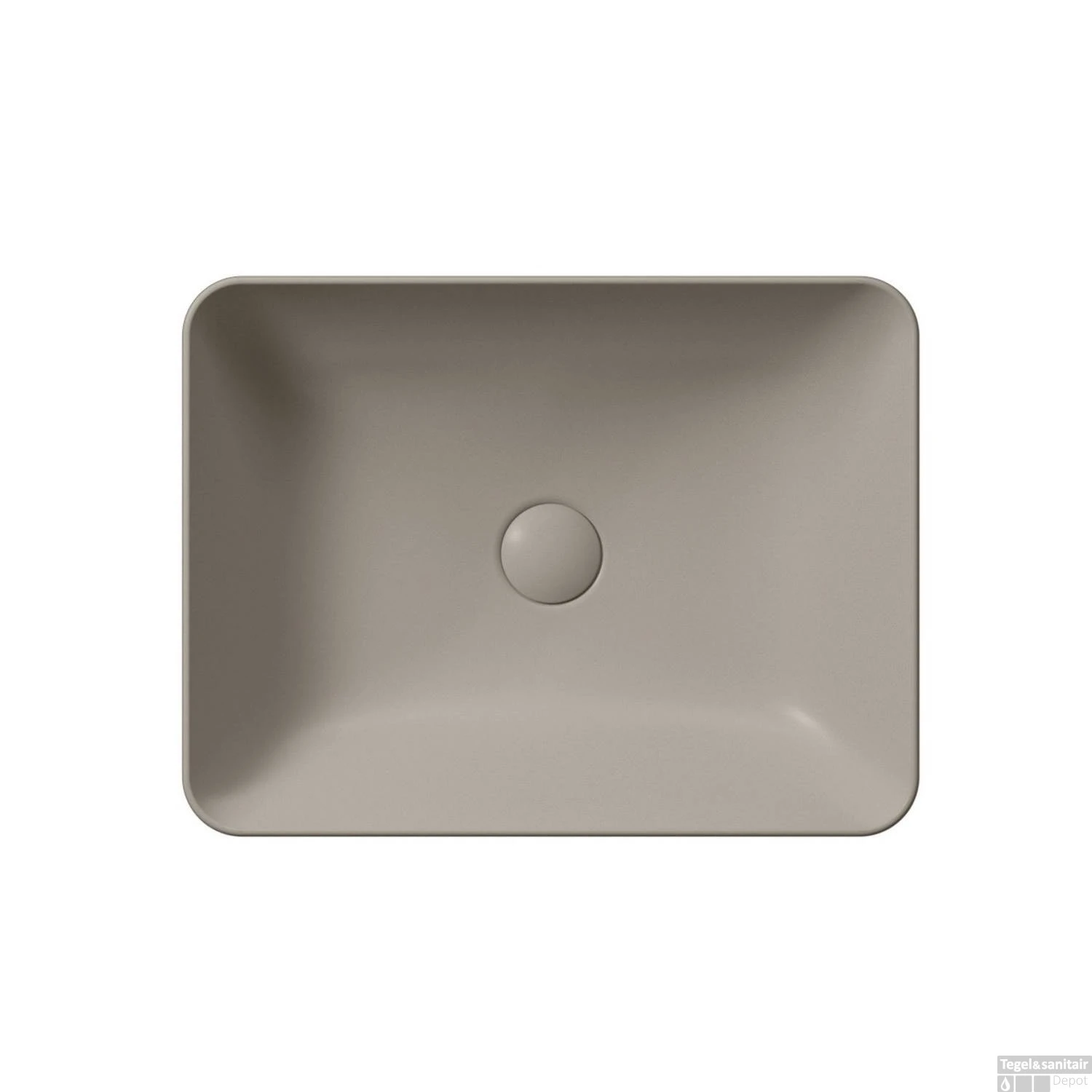 Waskom Sapho Sand Rechthoek 50x38x14 Cm Keramiek Mat Bruin 4 Waskom Sapho Sand Rechthoek 50x38x14 Cm Keramiek Mat Bruin - Afbeelding 2