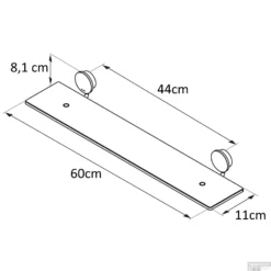 Planchet Geesa Opal 60x11 Cm Chroom 11 Planchet Geesa Opal 60x11 Cm Chroom -Goedkope Stijl Baden Winkel 917201 02 60 tekening