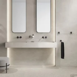 Planchet 60 Cm Geesa Opal Zwart Metaal Geborsteld -Goedkope Stijl Baden Winkel 917201 09 60 sfeer 2