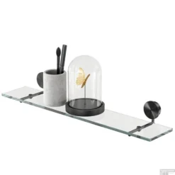 Planchet 60 Cm Geesa Opal Zwart Metaal Geborsteld