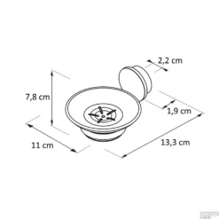 Zeephouder Geesa Opal Goud Geborsteld -Goedkope Stijl Baden Winkel 917203 05 tekening 2