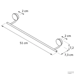Handdoekrek Geesa Opal Chroom 45 Cm -Goedkope Stijl Baden Winkel 917207 02 45 tekening