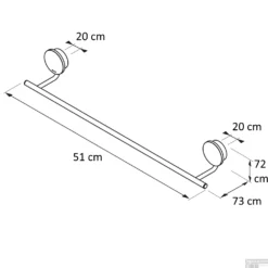 Handdoekrek Geesa Opal 45 Cm Zwart 9 Handdoekrek Geesa Opal 45 Cm Zwart -Goedkope Stijl Baden Winkel 917207 05 45 tekening 1