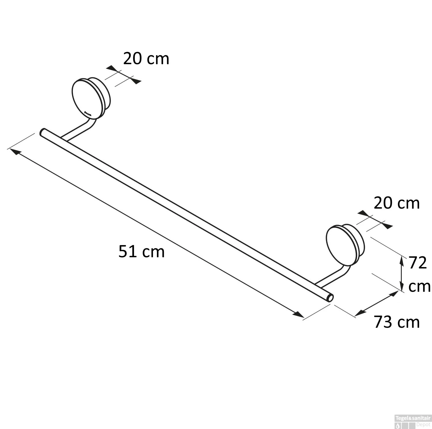Handdoekrek Geesa Opal 45 Cm Zwart 6 Handdoekrek Geesa Opal 45 Cm Zwart - Afbeelding 4