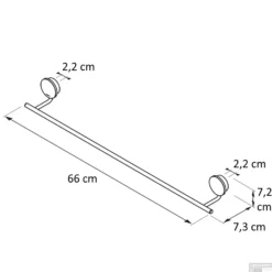 Handdoekrek Geesa Opal RVS Geborsteld 60 Cm -Goedkope Stijl Baden Winkel 917207 05 60 tekening