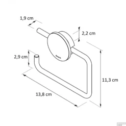 Toiletrolhouder Geesa Opal Chroom 9 Toiletrolhouder Geesa Opal Chroom -Goedkope Stijl Baden Winkel 917209 02 tekening