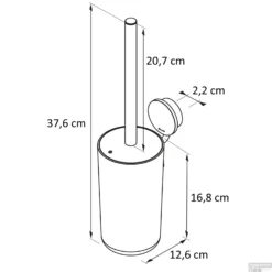Toiletborstel Met Houder Geesa Opal Zwart -Goedkope Stijl Baden Winkel 917211 05 tekening 1