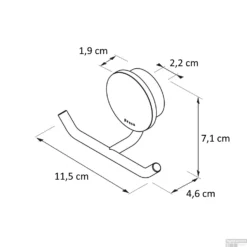 Handdoekhaak Dubbel Geesa Opal Zwart Metaal Geborsteld 9 Handdoekhaak Dubbel Geesa Opal Zwart Metaal Geborsteld -Goedkope Stijl Baden Winkel 917215 02 tekening 4
