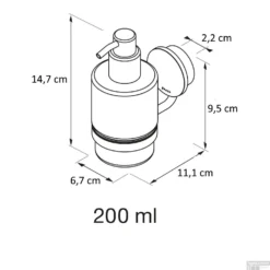 Zeepdispenser Greesa Opal 200 Ml Chroom -Goedkope Stijl Baden Winkel 917216 02 tekening