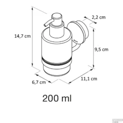 Zeepdispenser Geesa Opal 200 Ml Goud Geborsteld 9 Zeepdispenser Geesa Opal 200 Ml Goud Geborsteld -Goedkope Stijl Baden Winkel 917216 02 tekening 3
