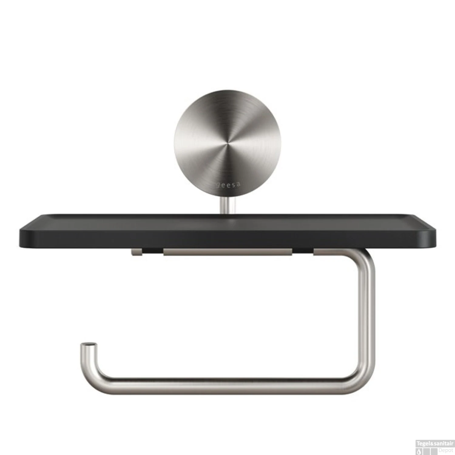 Toiletrolhouder Met Planchet Geesa Opal RVS Geborsteld 4 Toiletrolhouder Met Planchet Geesa Opal RVS Geborsteld - Afbeelding 2