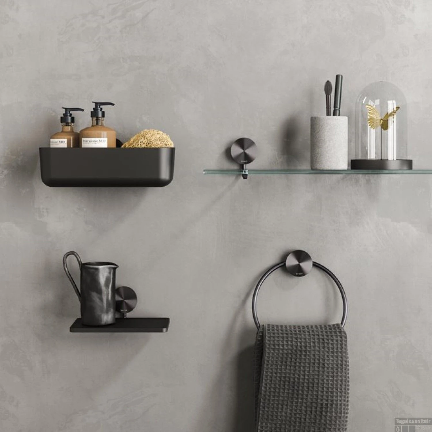 Planchet Geesa Opal 19 Cm Metaal Geborsteld Zwart 6 Planchet Geesa Opal 19 Cm Metaal Geborsteld Zwart - Afbeelding 4