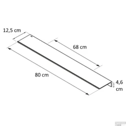 Planchet Geesa Leev 80 Cm Zwart -Goedkope Stijl Baden Winkel 918201 06 800 tekening