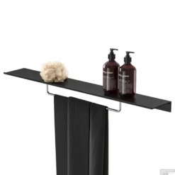 Planchet Met Handdoekrek Geesa Leev 80 Cm Zwart Chroom