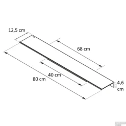 Planchet Met Handdoekrek Geesa Leev 80 Cm Zwart -Goedkope Stijl Baden Winkel 918207 06 800 tekening