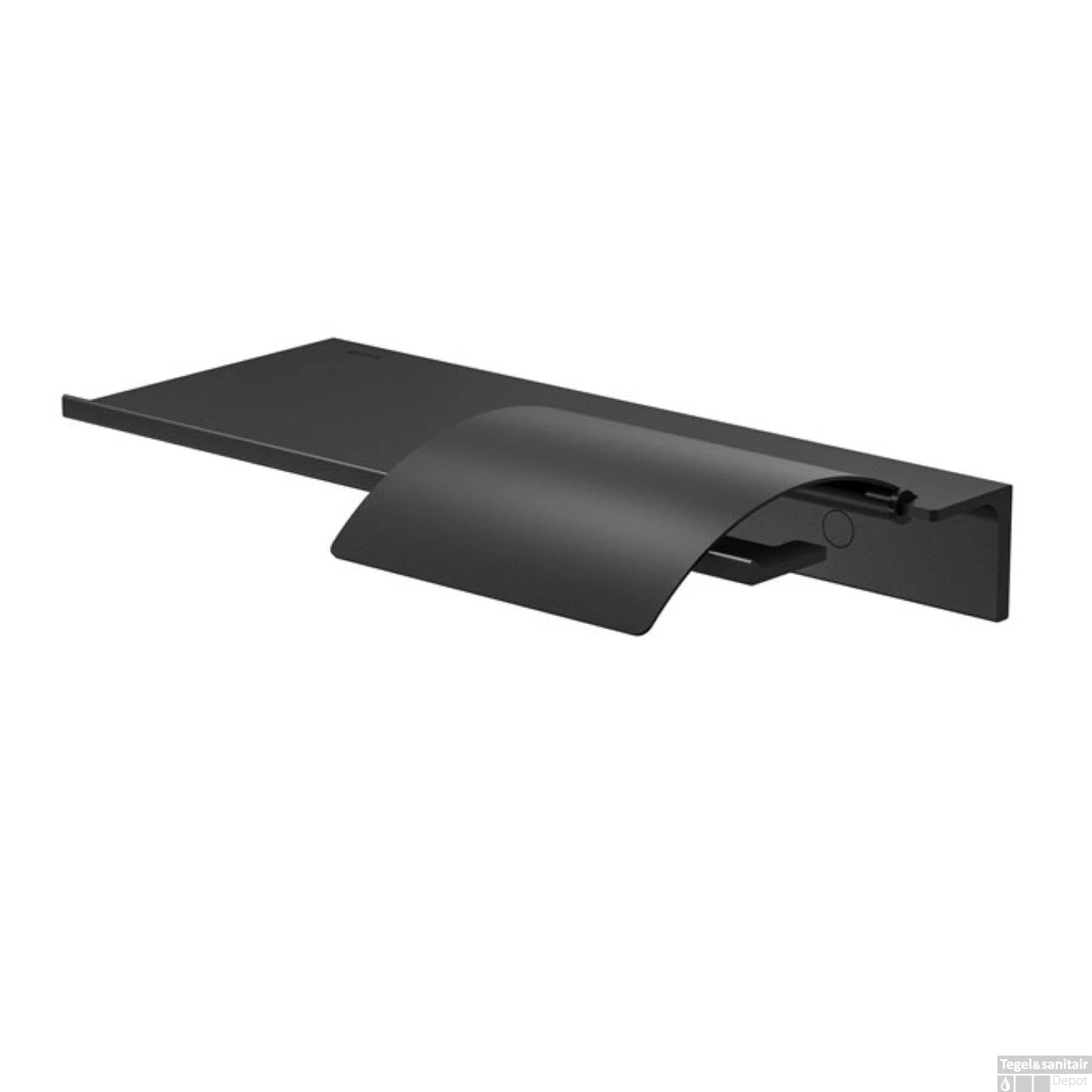 Planchet Met Toiletrolhouder Met Klep Geesa Leev 28 Cm Zwart 4 Planchet Met Toiletrolhouder Met Klep Geesa Leev 28 Cm Zwart - Afbeelding 2