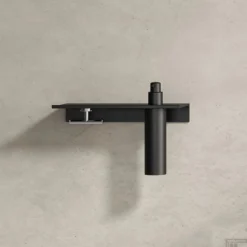 Planchet Met Zeepdispenser En Handdoekhaak Geesa Leev 28 Cm Zwart Chroom -Goedkope Stijl Baden Winkel 918216 02 280 sfeer 1