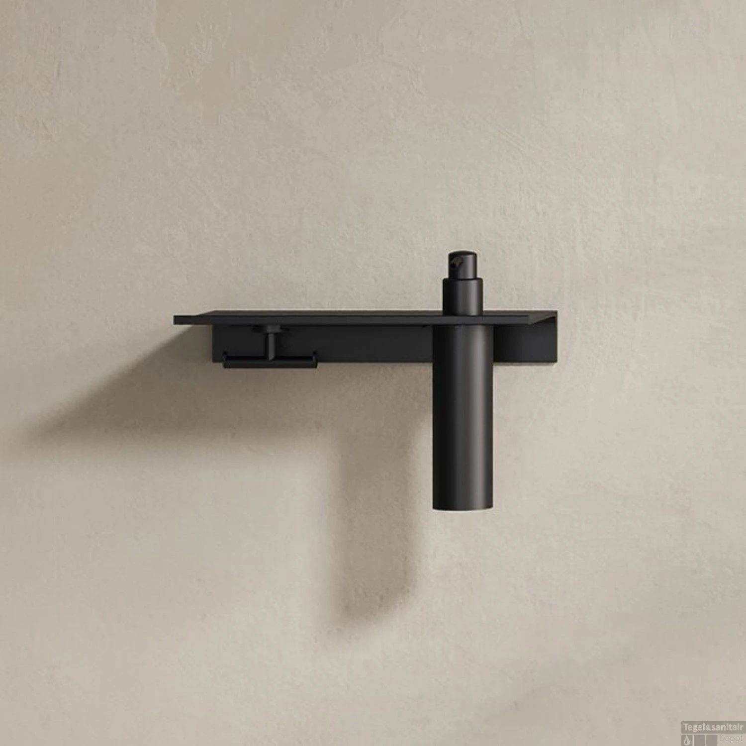 Planchet Met Zeepdispenser 200 Ml En Handdoekhaak Geesa Leev 28 Cm RVS Geborsteld Zwart 5 Planchet Met Zeepdispenser 200 Ml En Handdoekhaak Geesa Leev 28 Cm RVS Geborsteld Zwart - Afbeelding 3