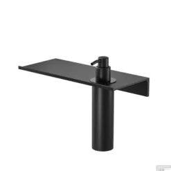 Planchet Met Zeepdispenser Geesa Leev 40 Cm 200 Ml Zwart