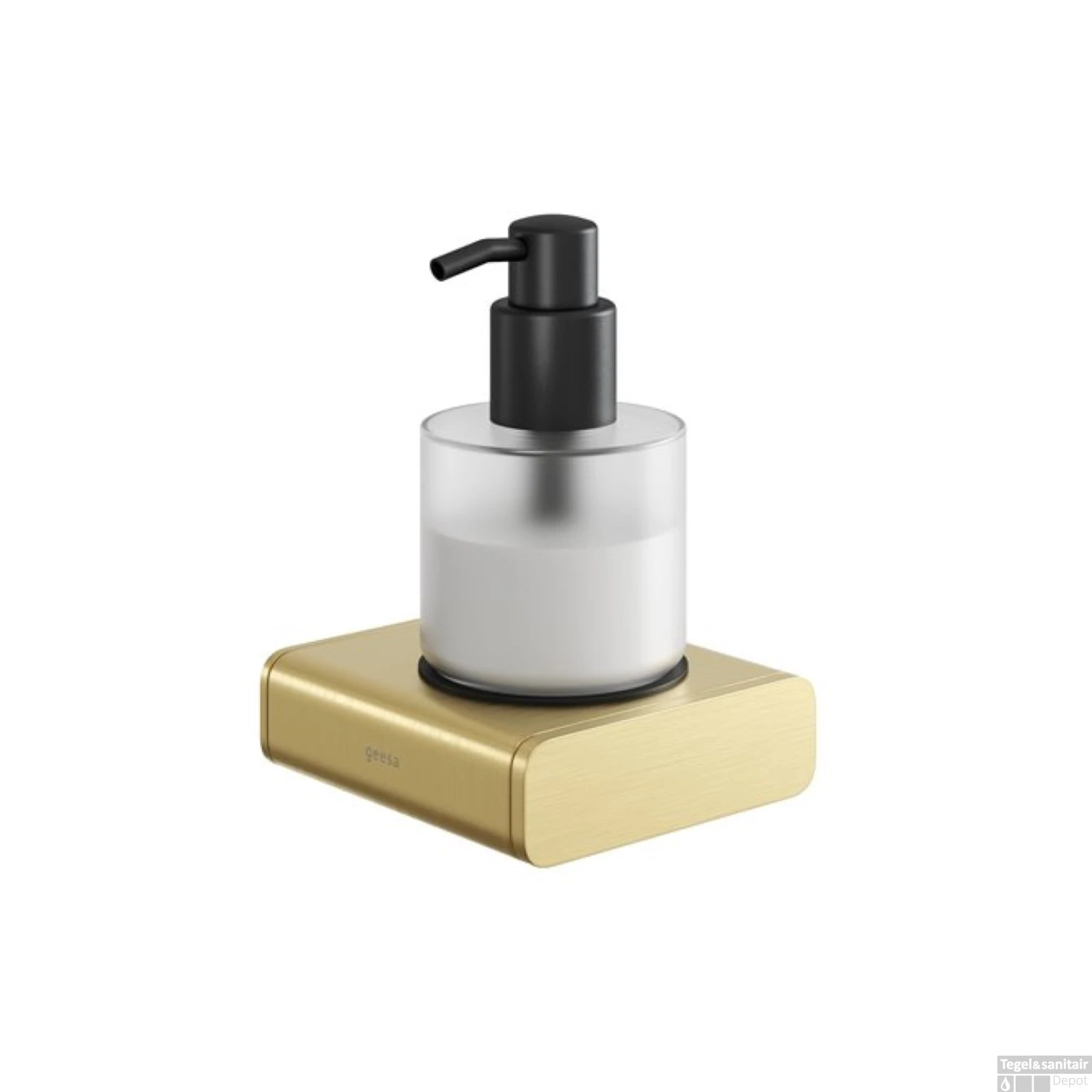 Zeepdispenser Geesa Shift 200 Ml Pomp Met Gesatineerd Glas Goud 3 Zeepdispenser Geesa Shift 200 Ml Pomp Met Gesatineerd Glas Goud