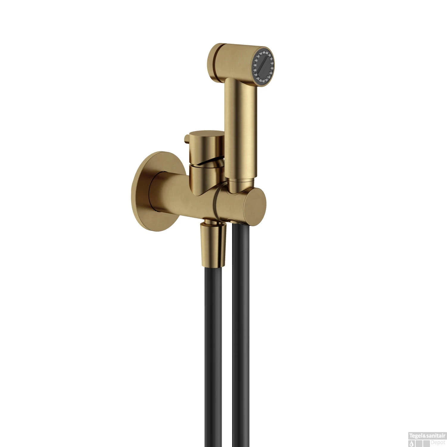 Afbouwdeel Bidetmengkraan Hotbath Cobber Met Doucheslang En Houder Geborsteld Messing 3 Afbouwdeel Bidetmengkraan Hotbath Cobber Met Doucheslang En Houder Geborsteld Messing