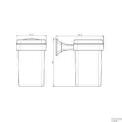 Bekerhouder Sapho Aida Hangend 7x11.2 Cm Chroom / Satijnglas -Goedkope Stijl Baden Winkel ai004 bekerhouder sapho aida hangend 7x11.2 cm chroom satijnglas 1