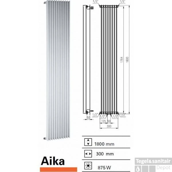 Designradiator Aika 1800 X 300 Mm Wit Structuur 3 Designradiator Aika 1800 X 300 Mm Wit Structuur