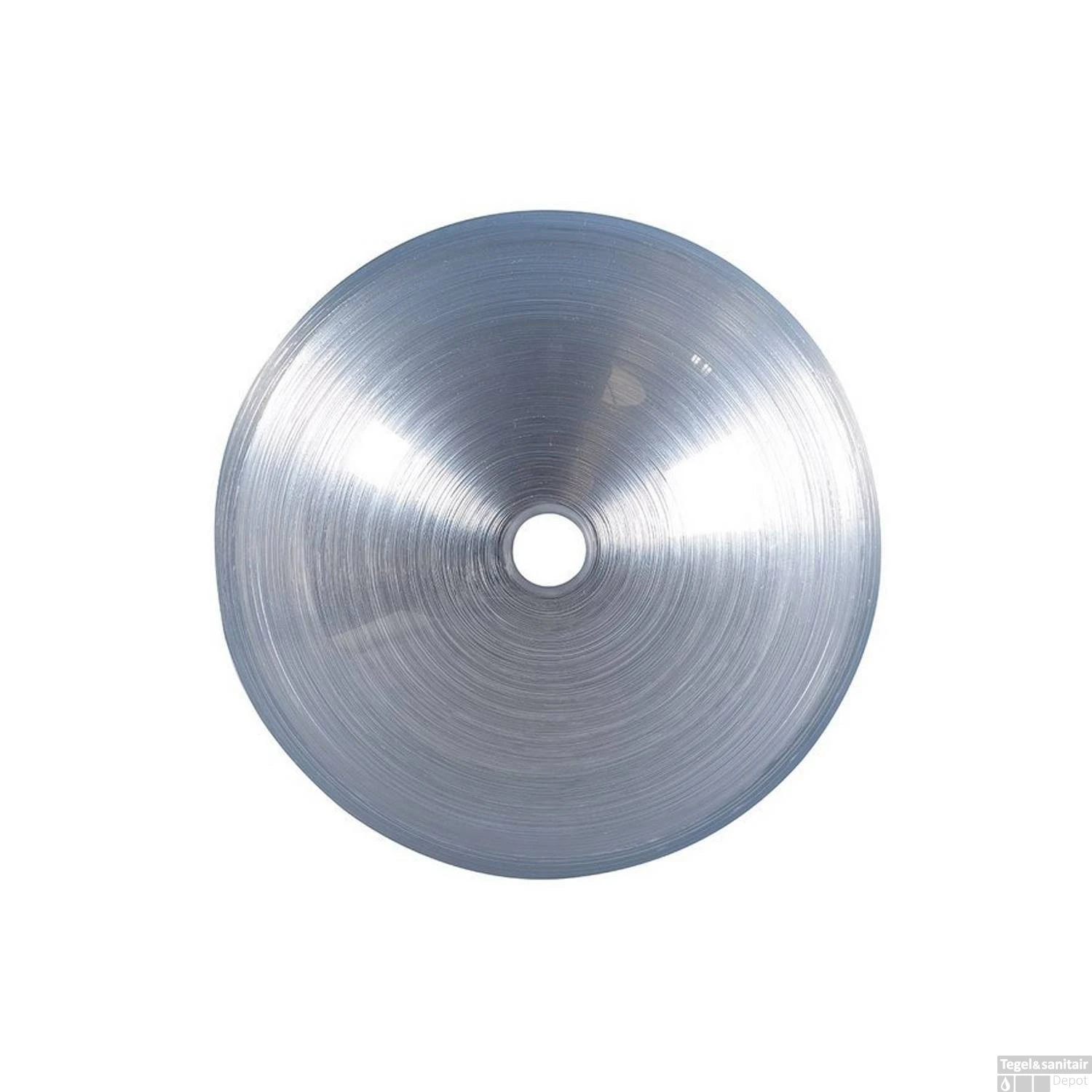 Waskom Sapho Murano Rond 40x14 Cm Glas Zilver 4 Waskom Sapho Murano Rond 40x14 Cm Glas Zilver - Afbeelding 2