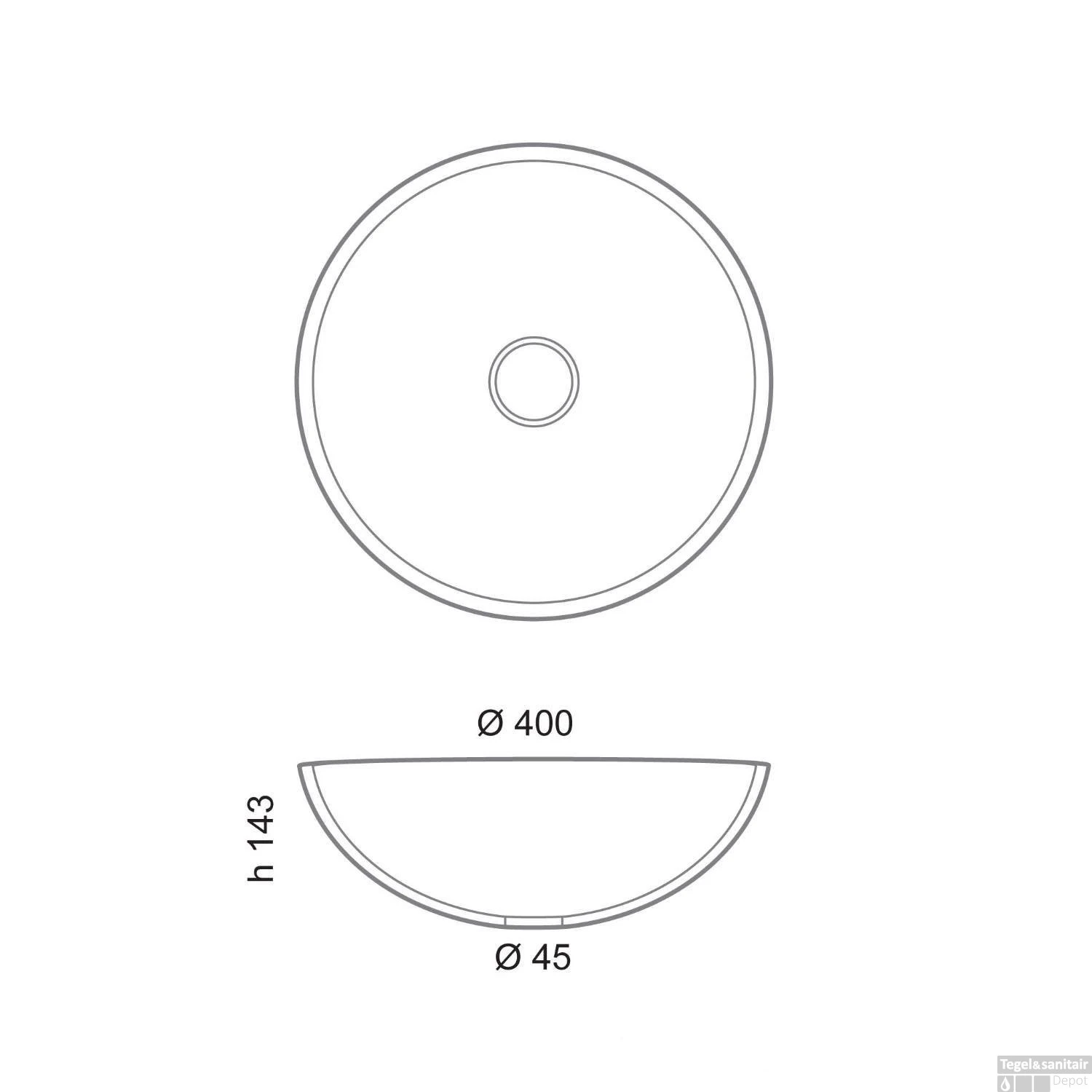 Waskom Sapho Murano Rond 40x14 Cm Glas Zilver 8 Waskom Sapho Murano Rond 40x14 Cm Glas Zilver - Afbeelding 6