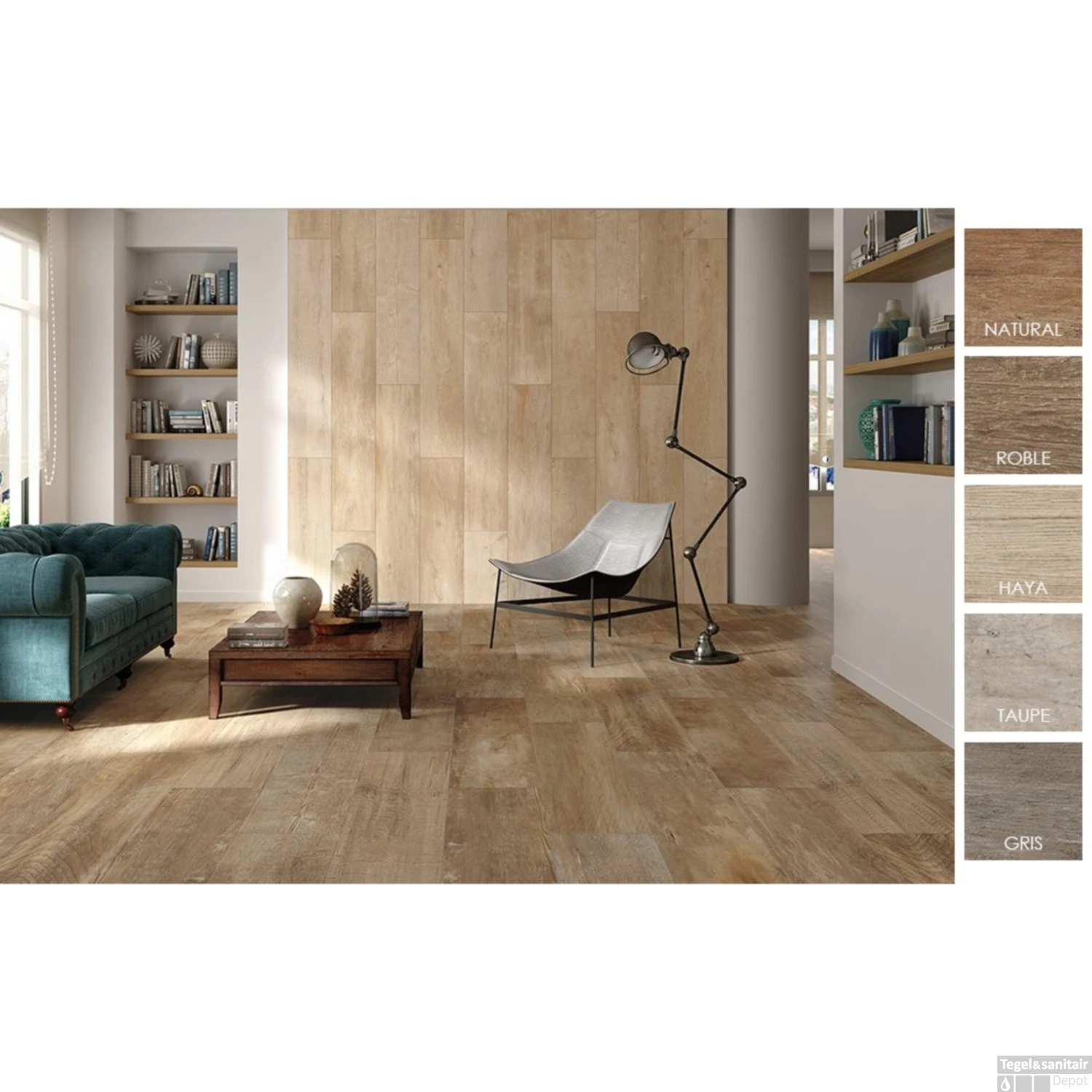 Vloertegel Alaplana Espelta Taupe Mat 30x150 Cm Houtlook Taupe (doosinhoud 1.34m2) 4 Vloertegel Alaplana Espelta Taupe Mat 30x150 Cm Houtlook Taupe (doosinhoud 1.34m2) - Afbeelding 2