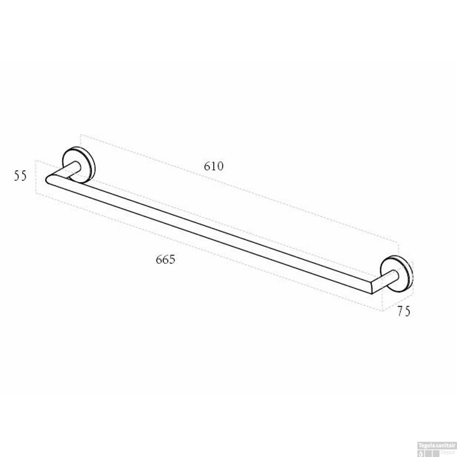 Handdoekrek Wiesbaden Alonzo Geborsteld Brons Koper 4 Handdoekrek Wiesbaden Alonzo Geborsteld Brons Koper - Afbeelding 2