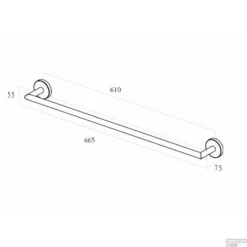 Handdoekrek Wiesbaden Alonzo Geborsteld Messing 7 Handdoekrek Wiesbaden Alonzo Geborsteld Messing -Goedkope Stijl Baden Winkel alonzo handdoekrek technische tekening 2 2
