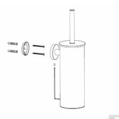 Toiletborstel Met Houder Wiesbaden Alonzo Geborsteld RVS 7 Toiletborstel Met Houder Wiesbaden Alonzo Geborsteld RVS -Goedkope Stijl Baden Winkel alonzo toiletborstel met houder technische tekening 4