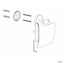 Toiletrolhouder Wiesbaden Alonzo Met Klep Chroom 7 Toiletrolhouder Wiesbaden Alonzo Met Klep Chroom -Goedkope Stijl Baden Winkel alonzo toiletrolhouder met klep technische tekening 6