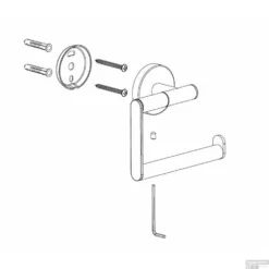 Toiletrolhouder Wiesbaden Alonzo Zonder Klep Gunmetal -Goedkope Stijl Baden Winkel alonzo toiletrolhouder zonder klep technische tekening 1