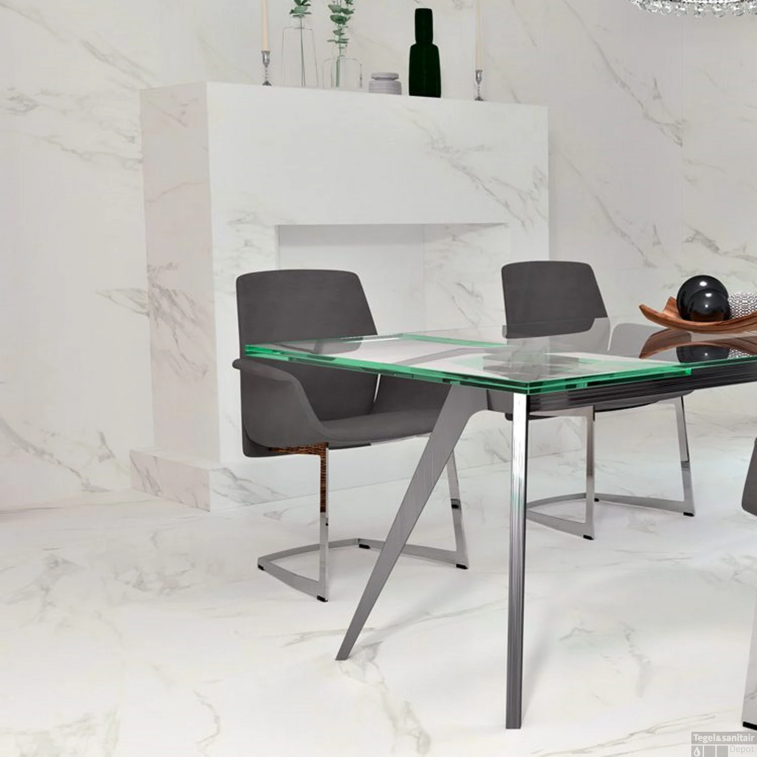 Vloertegel XL Etile Always White Natural Mat 120x120 Cm (1.44m² Per Tegel) 4 Vloertegel XL Etile Always White Natural Mat 120x120 Cm (1.44m² Per Tegel) - Afbeelding 2