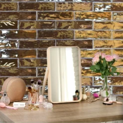 Wandtegel Luxery Gold 7,5 X 30 Cm (doosinhoud 1 M2) 5 Wandtegel Luxery Gold 7,5 X 30 Cm (doosinhoud 1 M2) -Goedkope Stijl Baden Winkel ambiente luxury golden 1